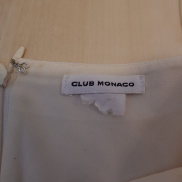 Club Monaco Women Medium Vancy Dress Drop Sleeve Tie Lined - Picture 5 of 10